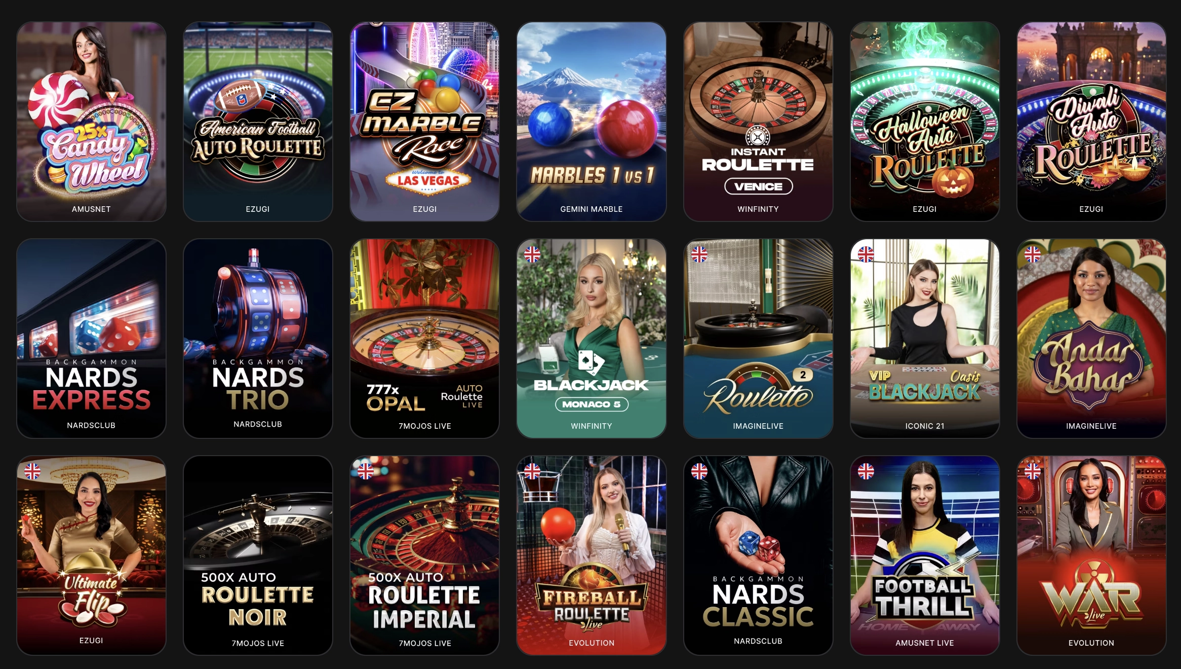 Games with Live Dealers